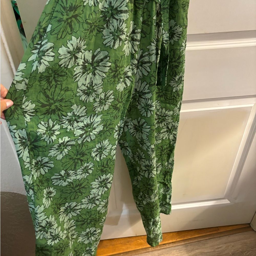 Illa Illa Floral Green Jumpsuit Sz S - Picture 6 of 7